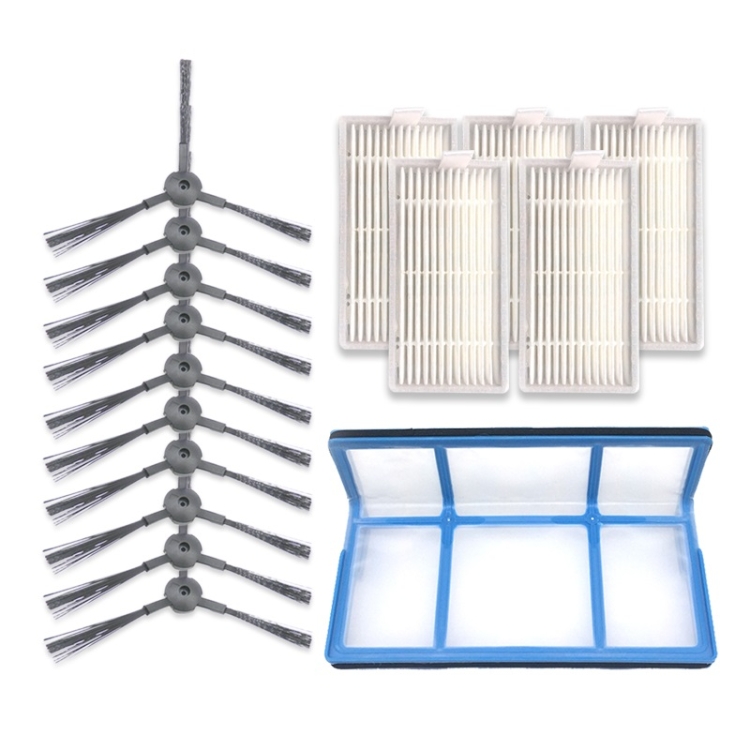 

XI238 5 Pairs K614 Side Brushes + 5 PCS I208 Filters + I204 Filter Cotton Filter Set for ILIFE V5S Pro / V50 / V5S