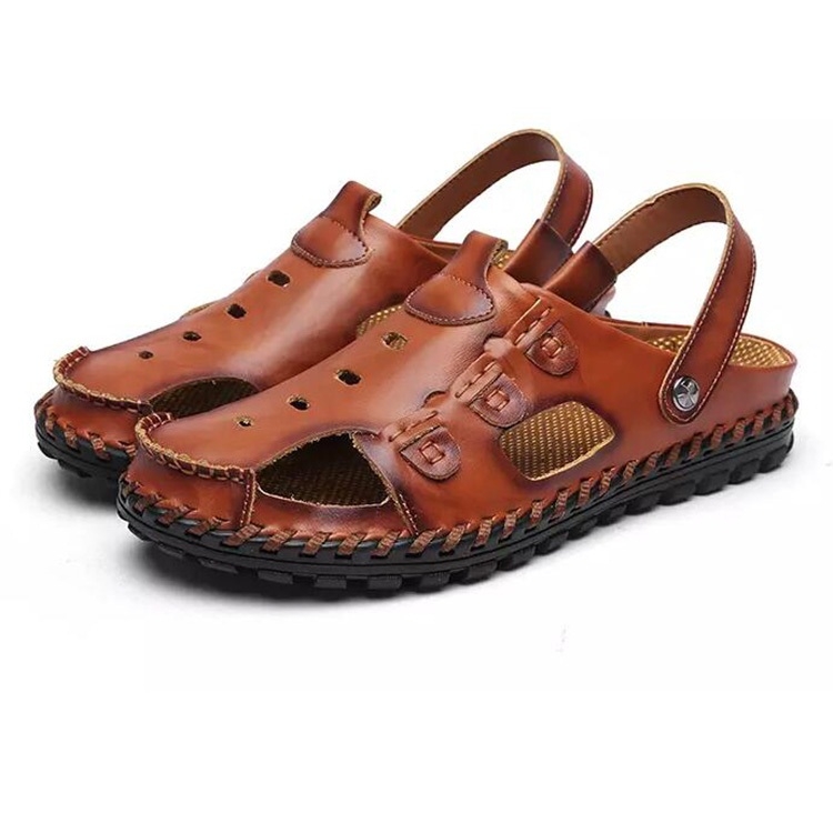 

Youth Trend Outdoor Leisure and Convenient Two-wear Sandals for Men (Color:Dark Brown Size:38)