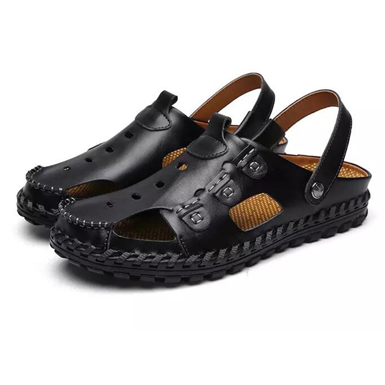 

Youth Trend Outdoor Leisure and Convenient Two-wear Sandals for Men (Color:Black Size:42)
