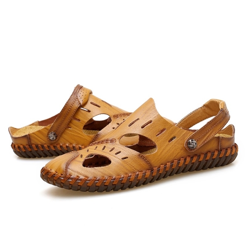 

Comfortable and Breathable Outdoor Casual Beach Sandals for Men (Color:Yellow Brown Size:38)