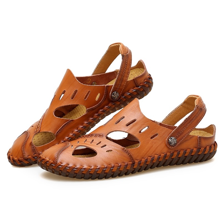 

Comfortable and Breathable Outdoor Casual Beach Sandals for Men (Color:Red Brown Size:46)