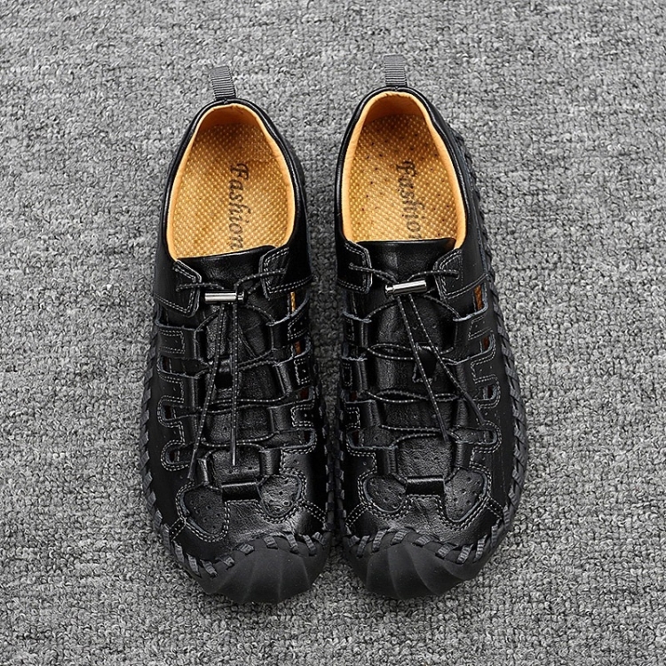 

Lace-up Breathable Outdoor Casual Sandals for Men (Color:Black Size:48)