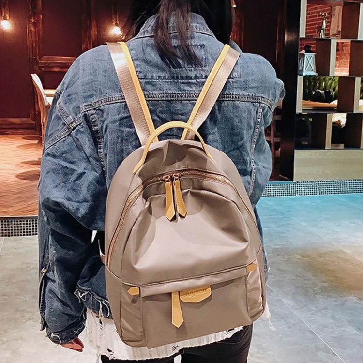 

Fashion Nylon Double Shoulders Bag Ladies Handbag Backpack Bag (Brown)