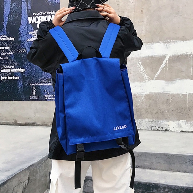 

Fashion Multi-function Oxford Double Shoulders Bag Handbag Backpack School Bag (Blue)