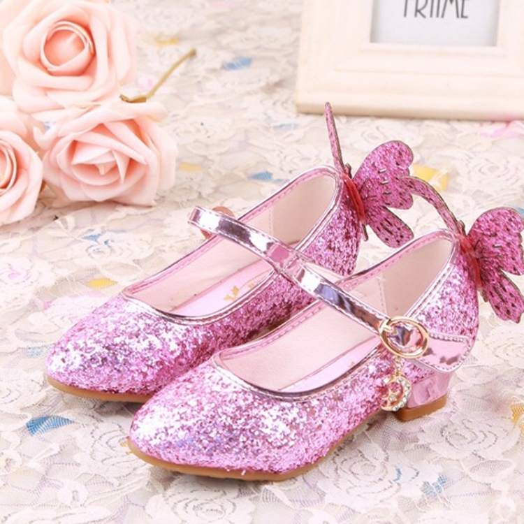 

Fashion Sequins Lightweight Princess Shoes Student Dance Shoes (Color:Pink Size:28)