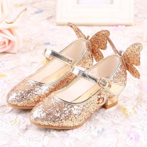 

Fashion Sequins Lightweight Princess Shoes Student Dance Shoes (Color:Gold Size:27)