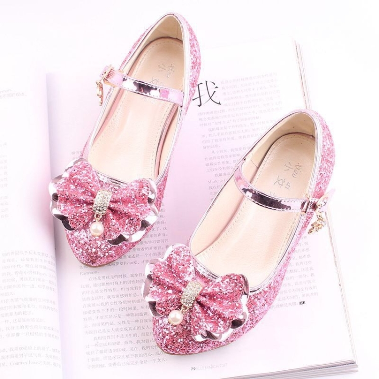 

Fashion Sequins Lightweight Princess Shoes Student Dance Shoes (Color:Pink Size:38)