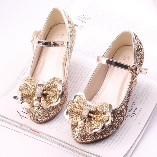 

Fashion Sequins Lightweight Princess Shoes Student Dance Shoes (Color:Gold Size:26)