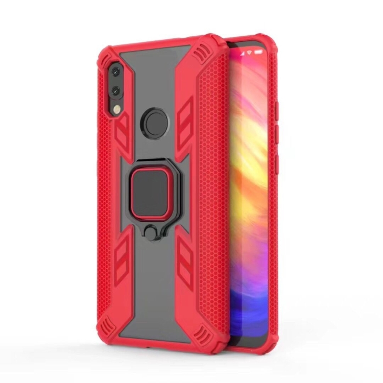 

Iron Warrior Shockproof PC + TPU Protective Case for Xiaomi Redmi 7, with Ring Holder (Red)