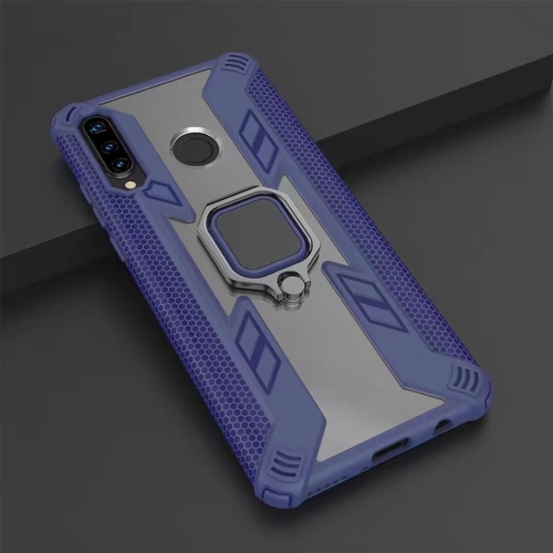 

Iron Warrior Shockproof PC + TPU Protective Case for Huawei P30 Lite / Nova 4E, with Ring Holder (Dark Blue)