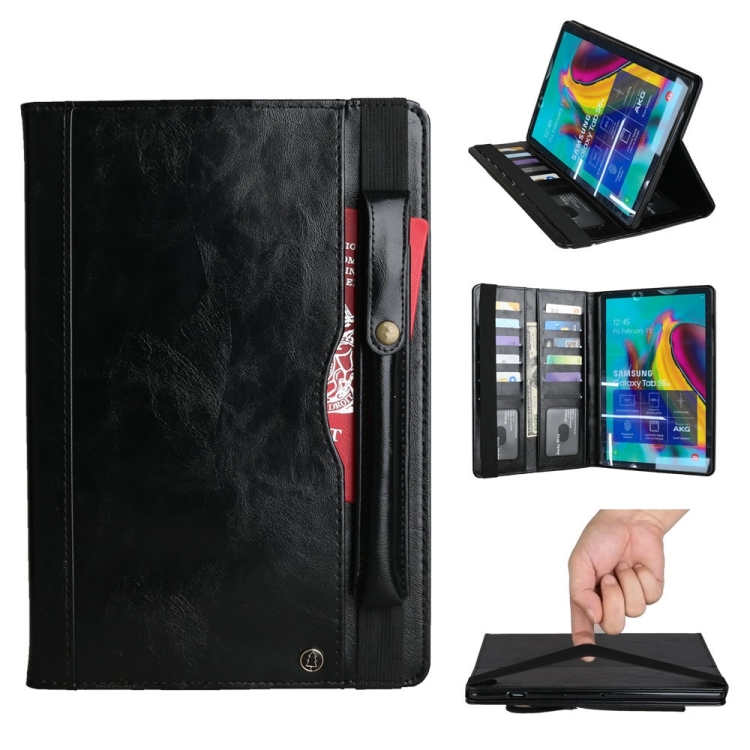 

Crazy Horse Texture Horizontal Flip Leather Case for Galaxy Tab S 5E 10.5 / T720 / T725, with Card Slots & Pen Slot & Holder & Wallet (Black)