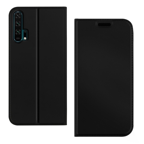 

DZGOGO ISKIN Series Slight Frosted PU+ TPU Case for for Huawei Honor 20 Pro, with Holder & Card Slot & Wallet (Black)