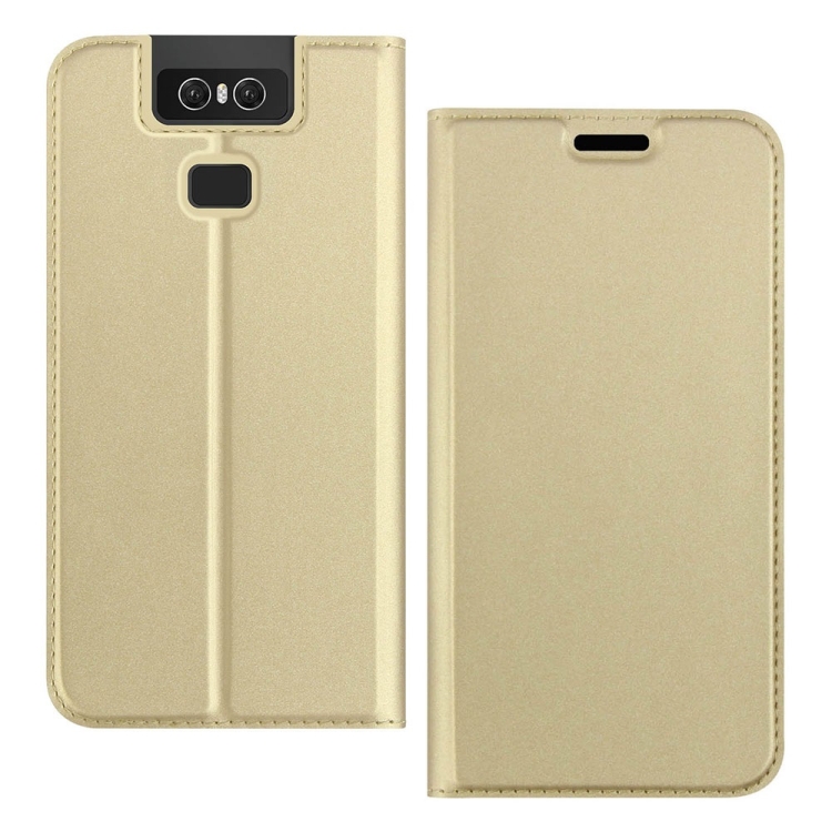 

DZGOGO ISKIN Series Slight Frosted PU+ TPU Case for ASUS Zenfone 6 ZS630KL, with Holder & Card Slot & Wallet