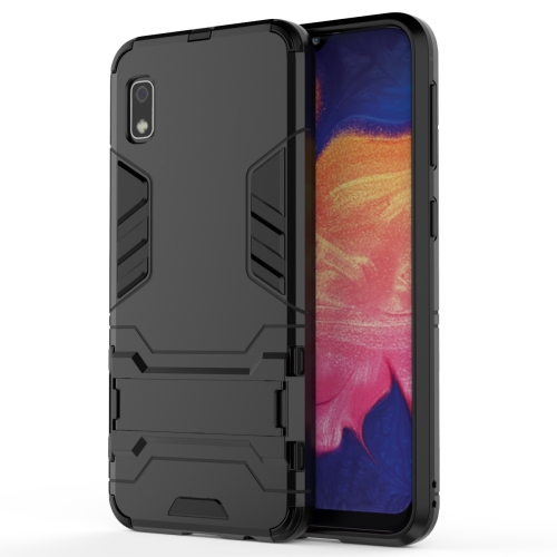 

Shockproof PC + TPU Case for Galaxy A10e, with Holder (Black)