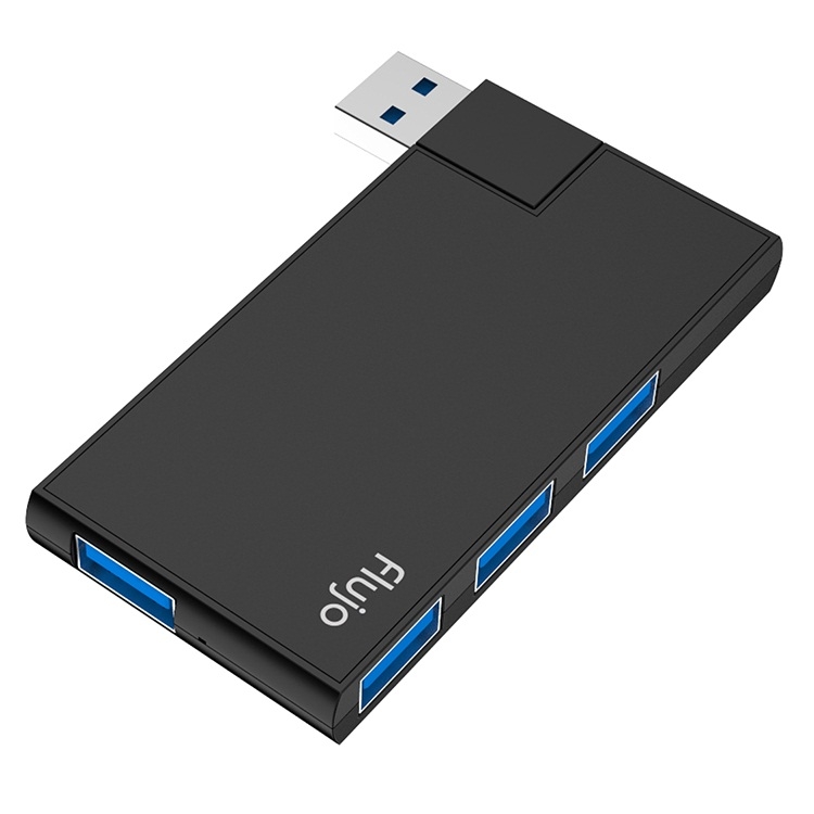 

Flujo H50 Rotatable 4-ports USB 3.0 HUB with LED Power Light Indication (Black)
