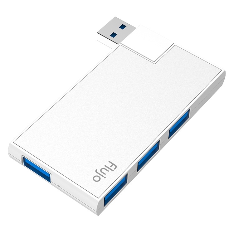 

Flujo H50 Rotatable 4-ports USB 3.0 HUB with LED Power Light Indication (Silver)