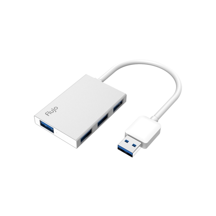 

Flujo H51 Ultra-slim 4-ports USB 3.0 HUB Adapter (Silver)