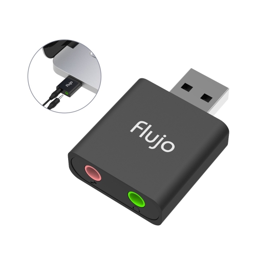 

Flujo MA13 2 x 3.5mm Plug to USB 2.0 Aluminum Audio Adapter (Black)