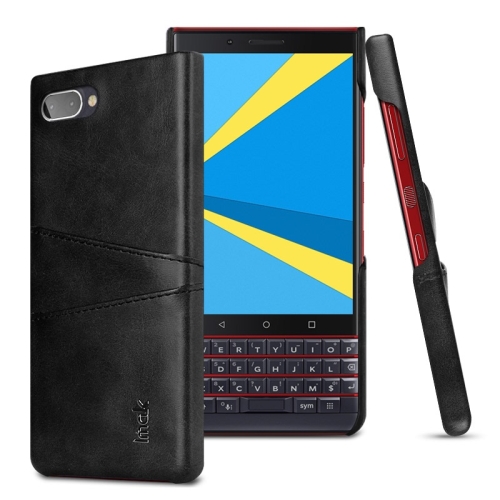 

IMAK Ruiyi Series Concise Slim PU + PC Protective Case for BlackBerry KEY 2 LE, with Card Slot (Black)