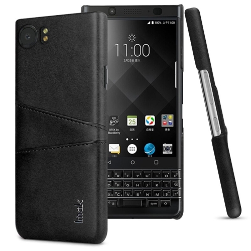 

IMAK Ruiyi Series Concise Slim PU + PC Protective Case for BlackBerry Keyone / DTEK70 , with Card Slot (Black)