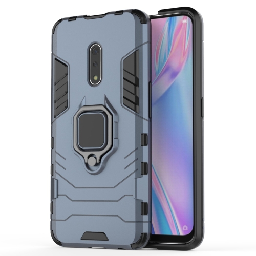 

PC + TPU Shockproof Protective Case for OPPO K3 /Realme X, with Magnetic Ring Holder (Grey)