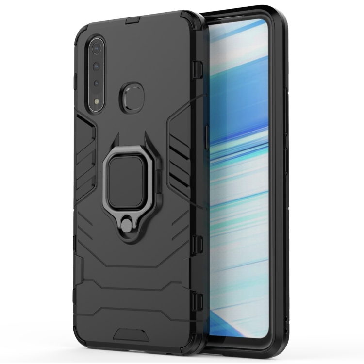 

PC + TPU Shockproof Protective Case for Vivo Z5X, with Magnetic Ring Holder (Black)