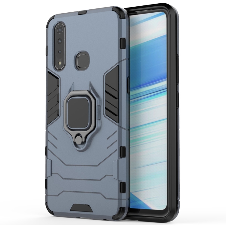 

PC + TPU Shockproof Protective Case for Vivo Z5X, with Magnetic Ring Holder (Grey)