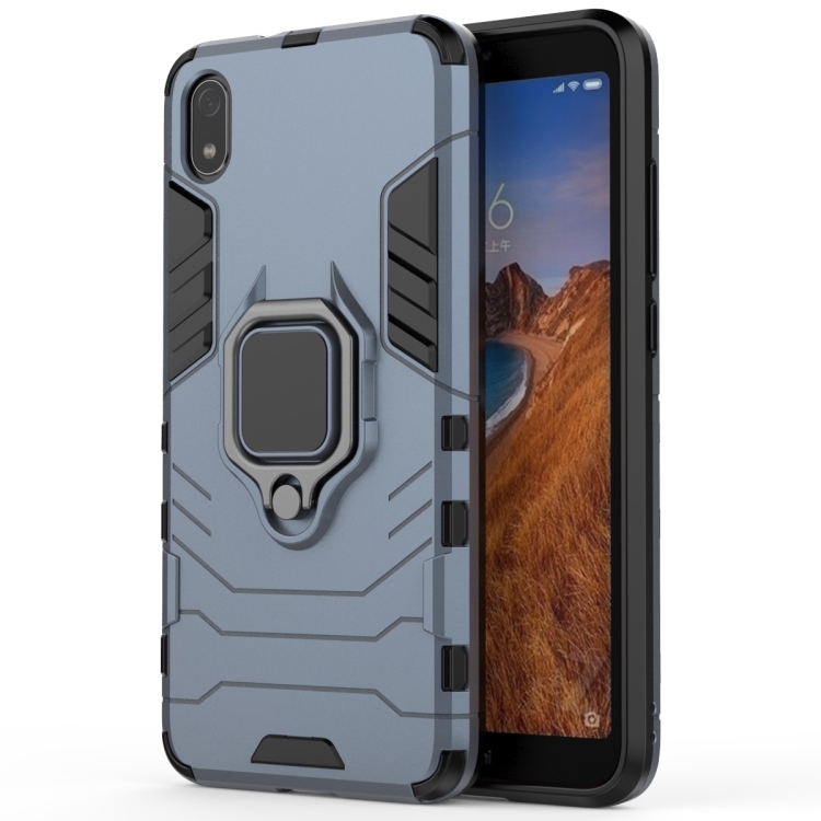 

PC +TPU Shockproof Protective Case for Xiaomi Redmi 7A, with Magnetic Ring Holder (Grey)