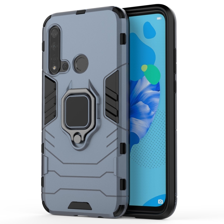 

PC +TPU Shockproof Protective Case for Huawei P20 Lite (2019) / Nova 5i, with Magnetic Ring Holder (Grey)