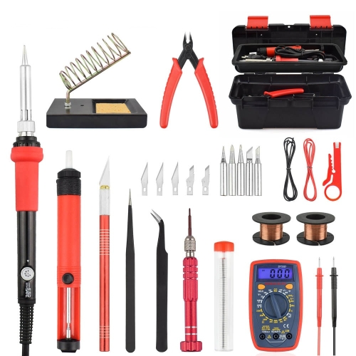 

60W Adjust Thermostat Electric Iron High Power Temperature Soldering Iron Repair Internal Heating Welding Tool Set(US Plug)