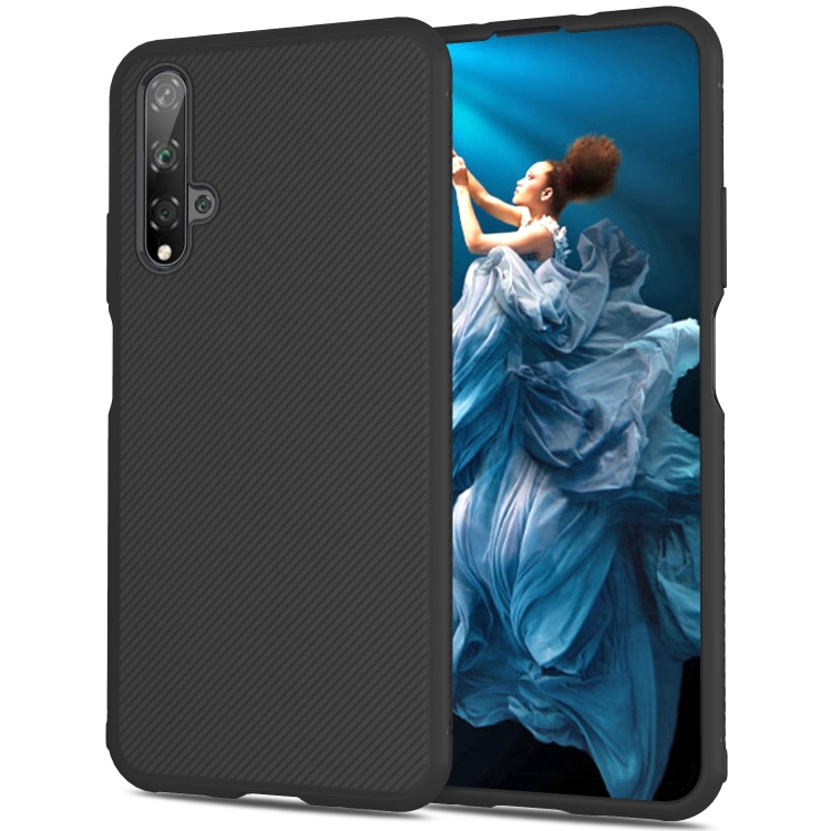 

Lenuo Leshen Series Stripe Texture TPU Case for Huaiwei Honor 20 (Black)