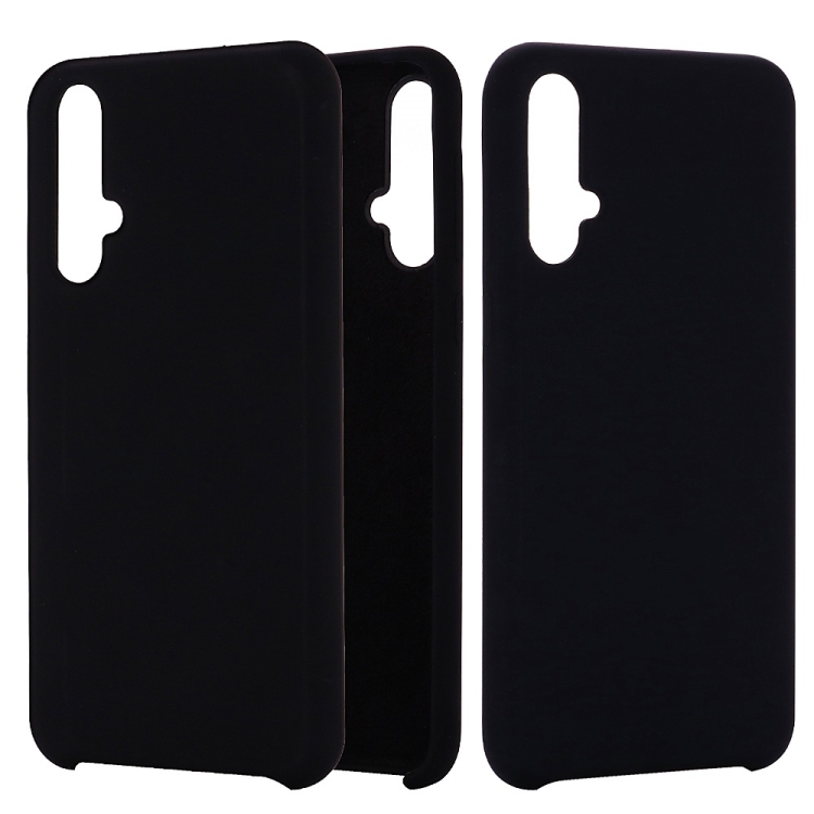 

Solid Color Liquid Silicone Dropproof Protective Case for Huawei Nova 5 / Nova 5 Pro (Black)