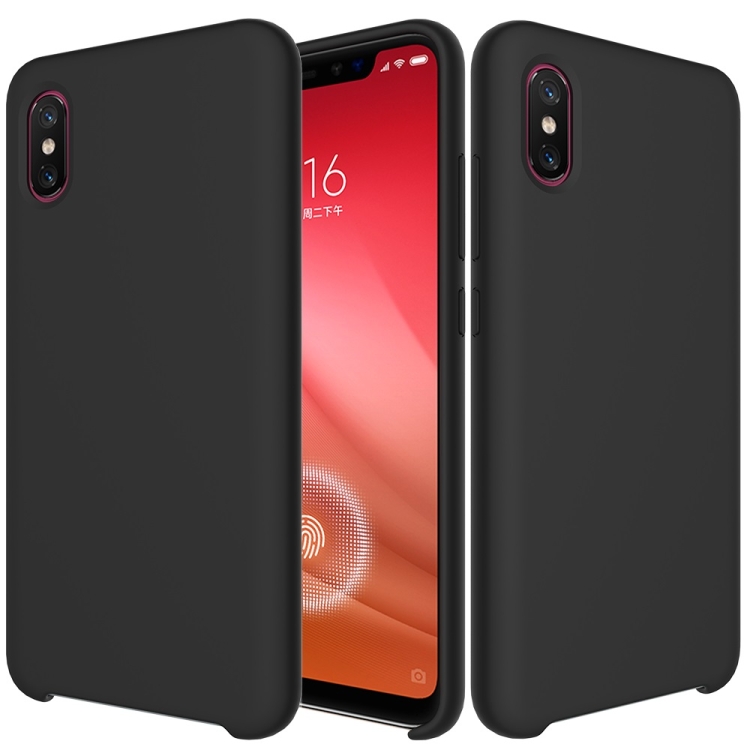 

Solid Color Liquid Silicone Dropproof Protective Case for Xiaomi Mi 8 Pro (Black)