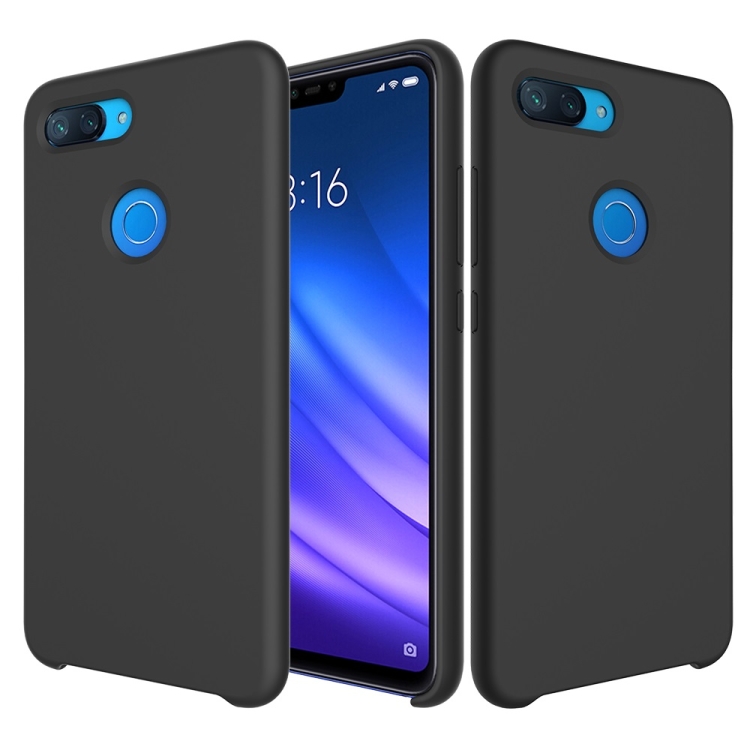 

Solid Color Liquid Silicone Dropproof Protective Case for Xiaomi Mi 8 Lite (Black)