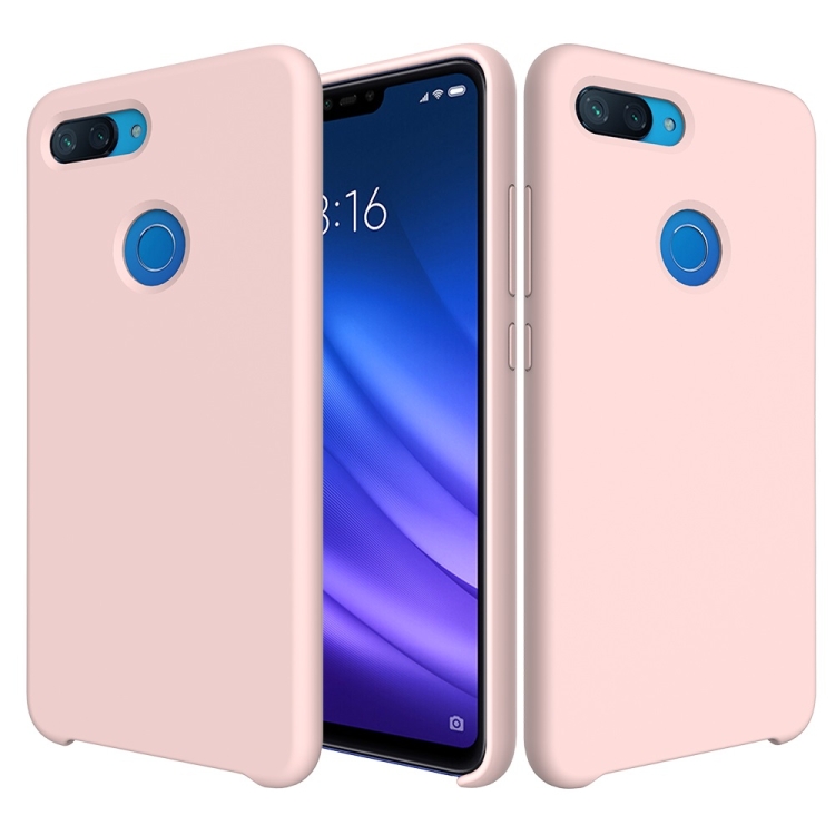 

Solid Color Liquid Silicone Dropproof Protective Case for Xiaomi Mi 8 Lite (Pink)