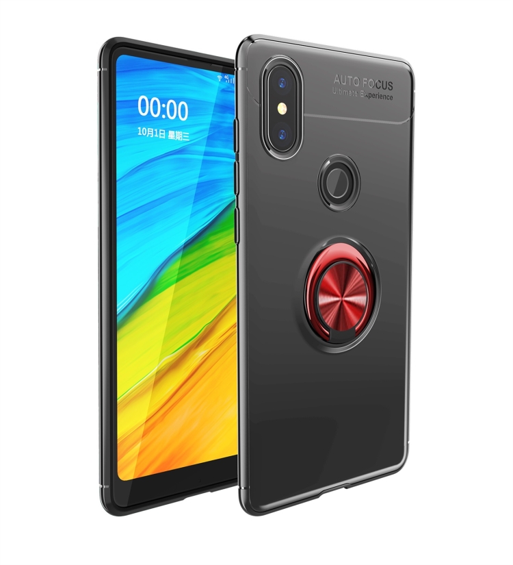 

Shockproof TPU Case for Xiaomi Redmi Note 6 Pro, with Invisible Holder (Black Red)