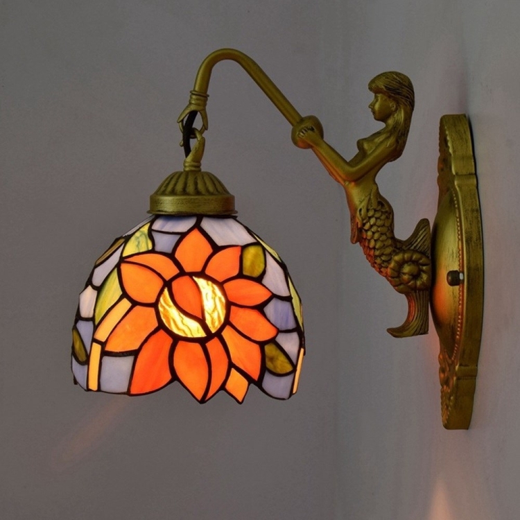 

YWXLight Creative Mediterranean Sun Flower Retro Aisle Wall Lamp (EU Plug)