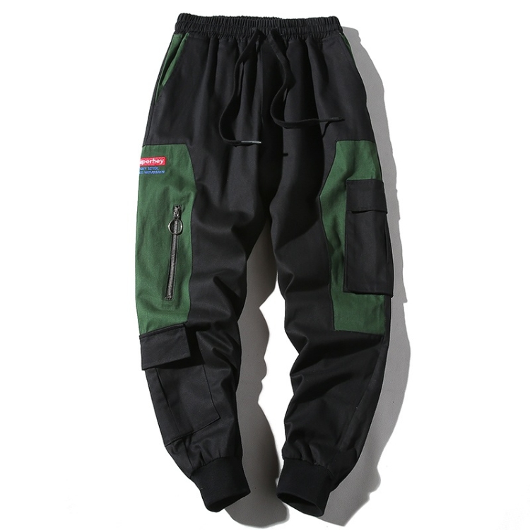 

Casual Multi-pockets Overalls Harlan Slim-leg Trousers for Men (Color:Black Size:XXXL)