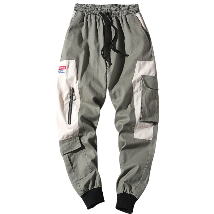 

Casual Multi-pockets Overalls Harlan Slim-leg Trousers for Men (Color:Grey Size:M)