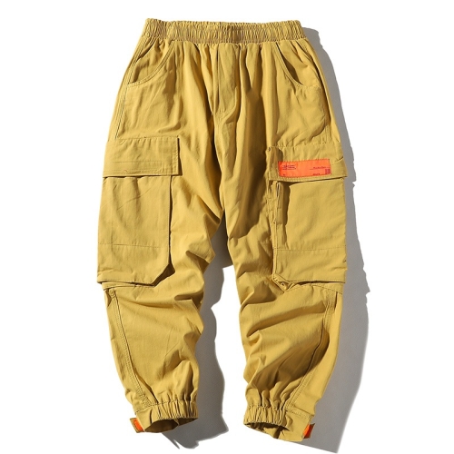 

Loose Tooling Casual Pants Trousers for Men (Color:Deep Khaki Size:L)