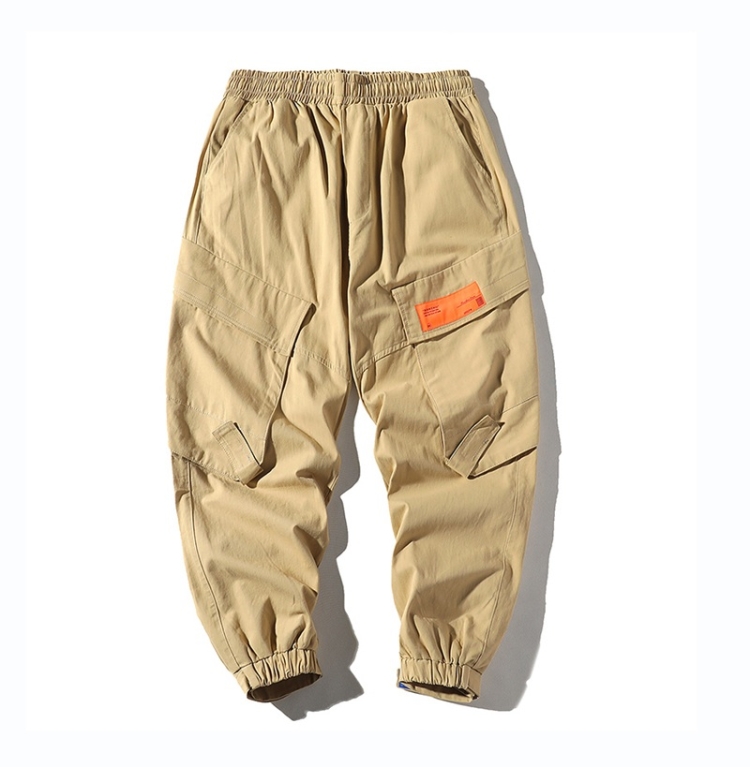 

Simple Loose Overalls Casual Pants Trousers for Men (Color:Khaki Size:M)