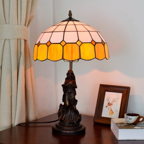 Sunsky Ywxlight Mediterranean Colored Glass Table Lamp