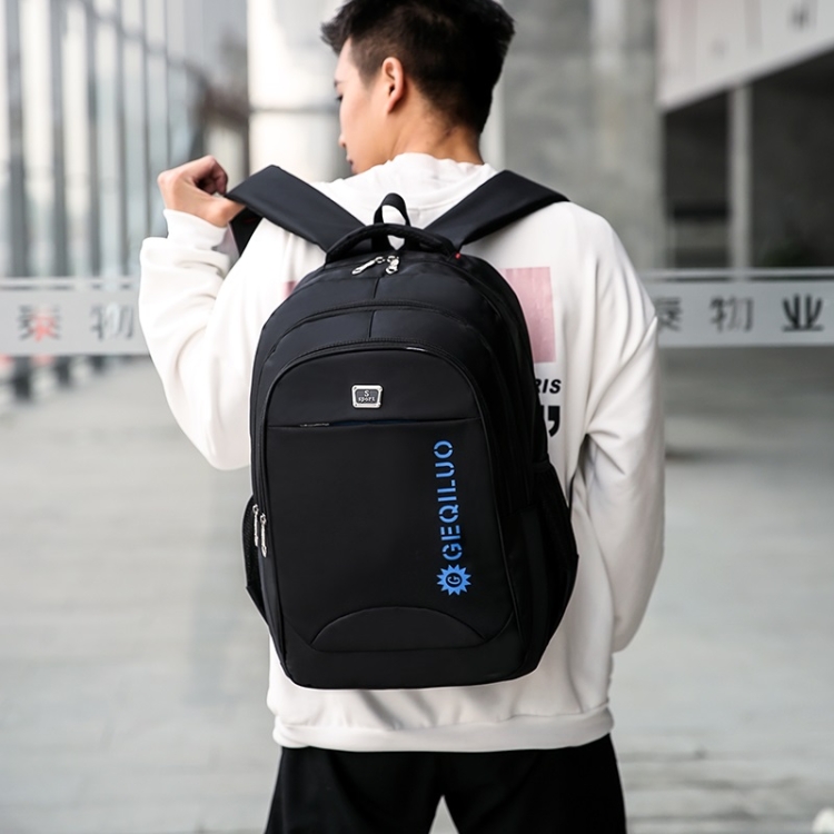 

Fashion Nylon Double Shoulders Bag Handbag Men Backpack Bag (Color:Blue Size:OneSize)