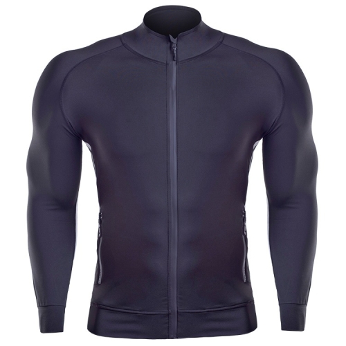 

SIGETU Men Casual Sports Workout Coat (Color:Black White Size:S)