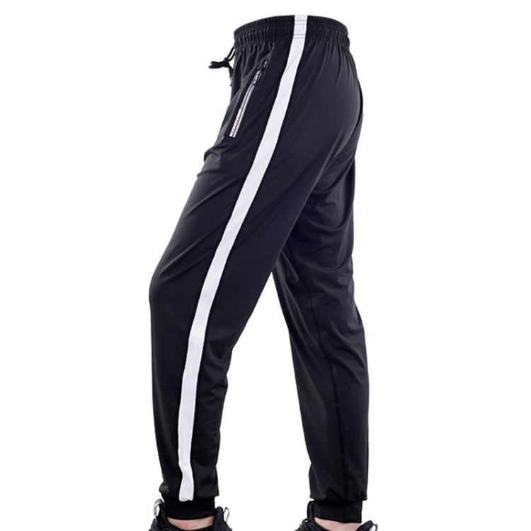 

SIGETU Men Fashion Casual Sport Pants (Color:Black White Size:XXL)