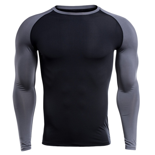 

SIGETU Men Sports Fitness Training Clothes (Color:Black Grey Size:M)