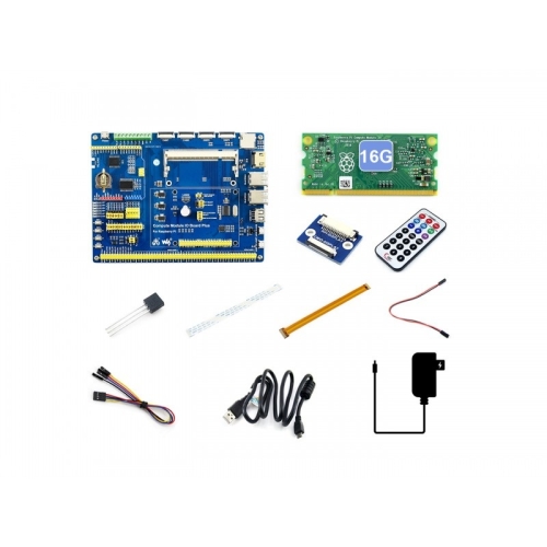 

Waveshare Raspberry Pi Compute Module 3+/16GB Development Kit Type A, US Plug