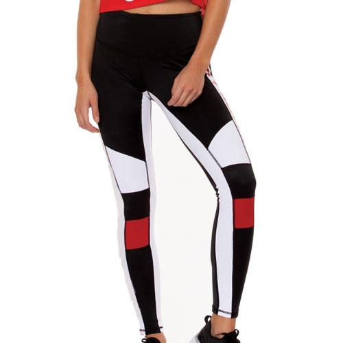 

Women Stitching Fitness Pants (Color:Black Size:L)