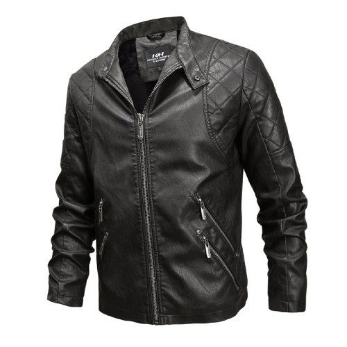 

Autumn And Winter Fashion Tide Male Leather Jacket (Color:Black Size:L)