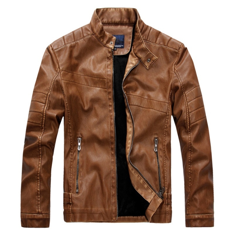 

Sportsman Motorcycle Leather Jacket (Color:Khaki Size:XXL)